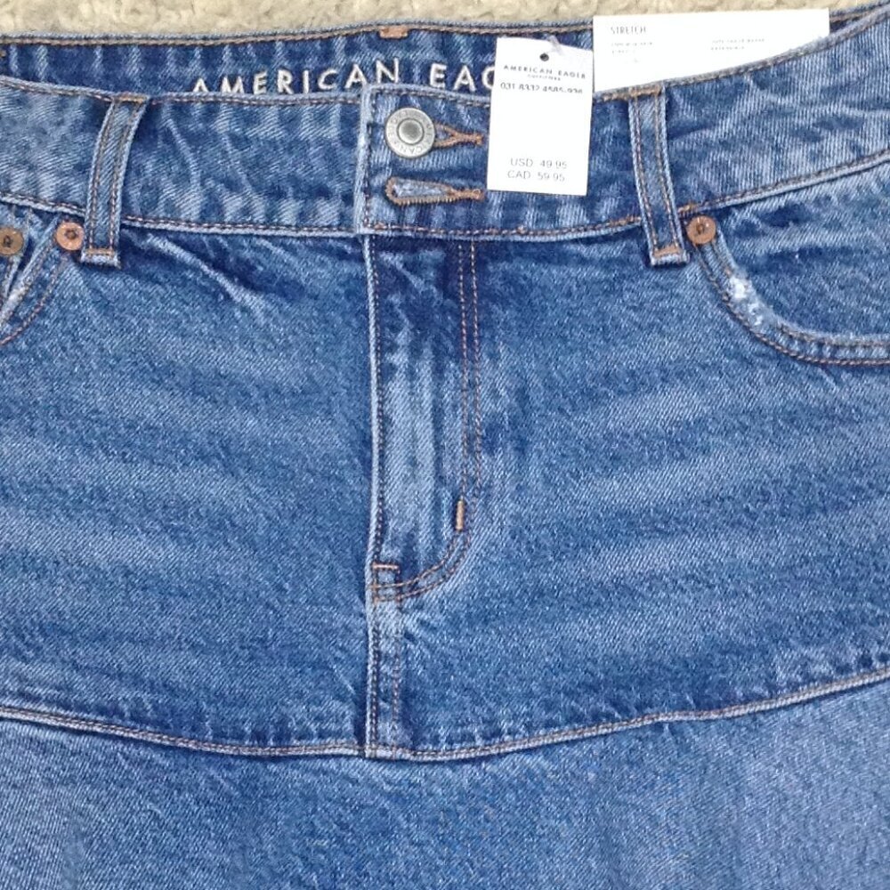 NWT American Eagle Micro Mini 6, 28 Waist; Grunge, Steampunk, Goth, Indie Sleaze